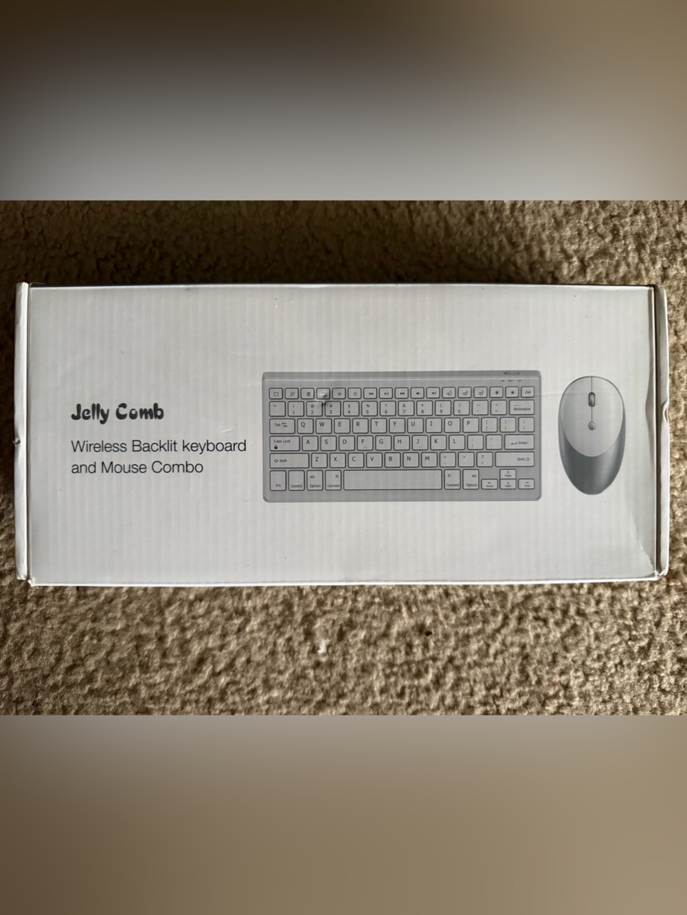 Wireless Backlit Keyboard and Mouse Combo - White